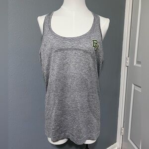 Lululemon Swiftly Tech Racerback Gray Tank Top Women Sz 10 BU Logo Athletic EUC